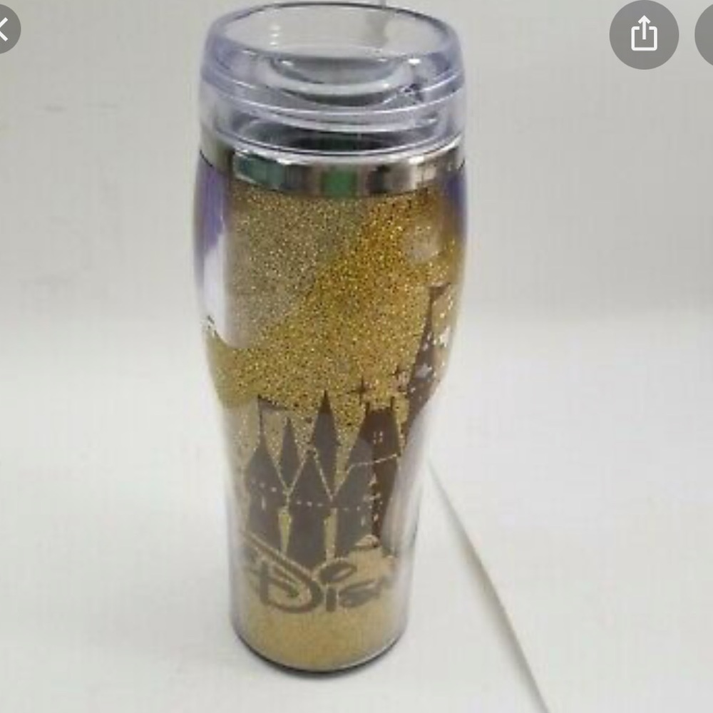 Gold Glitter Disney Parks Travel Coffee Cup